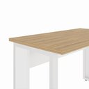 Ver imagem 6 de Mesa de Trabalho Industrial 150 cm X 60 cm Tampo Encorpado 25 mm F5 Office Cor:Macadâmia com Branco