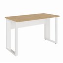 Ver imagem 2 de Mesa de Trabalho Industrial 150 cm X 60 cm Tampo Encorpado 25 mm F5 Office Cor:Macadâmia com Branco