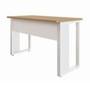 Ver imagem 4 de Mesa de Trabalho Industrial 150 cm X 60 cm Tampo Encorpado 25 mm F5 Office Cor:Macadâmia com Branco