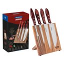 Ver imagem 6 de Jogo para Churrasco Tramontina com Laminas em Aço Inox e Cabos em Madeira Polywood Vermelho 5 Peç