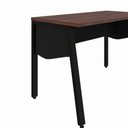 Ver imagem 5 de Escrivaninha em L 150cm x 150cm Pés Cavalete com Tampo Chanfrado e Gaveteiro Móvel com 3 Gavetas