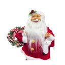 Ver imagem 2 de Papai Noel em Pe Vermelho Branco 40cm C/led Florarte