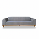 Ver imagem 2 de Sofá Living Átila Velusoft Cinza, 2,10 Metros, Design Retrô.