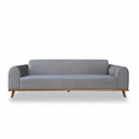 Ver imagem 2 de Sofá Living Átila Velusoft Cinza, 2,10 Metros, Design Retrô.