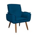 Ver imagem 3 de Kit 02 Poltronas Decorativa Emília Plus Suede Várias Cores - Ds Estofados - Azul Royal