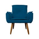 Ver imagem 2 de Kit 02 Poltronas Decorativa Emília Plus Suede Várias Cores - Ds Estofados - Azul Royal