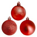Ver imagem 1 de Bola de Natal Vermelha Mista 5cm - 12 Unidades