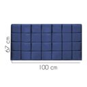 Ver imagem 2 de Painel Estofado Luxo Clara 100cm Solteiro para Cama Box Corino Azul Marinho - Gat Magazine