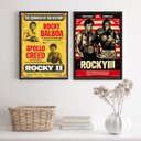Ver imagem 1 de Kit 2 Quadros Rocky Balboa Posters luta 33x24cm:madeira Branca
