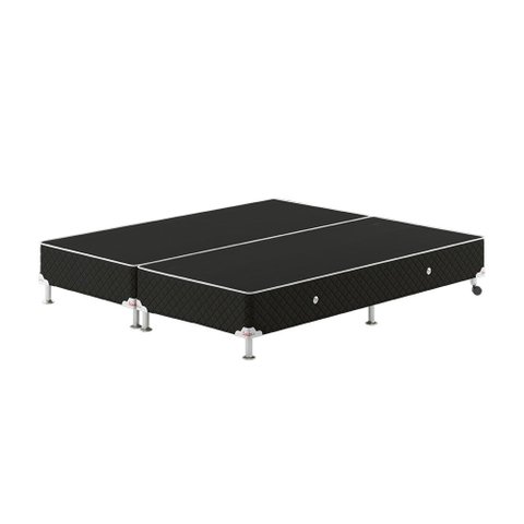 Base Box Bipartido King Spubio Incofal Preto 198x198x35cm
