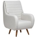 Ver imagem 1 de Poltrona de Amamentação Fixa Pés Manu Sky D02 Linho Branco C-419 - Lyam Decor