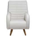 Ver imagem 3 de Poltrona de Amamentação Fixa Pés Manu Sky D02 Linho Branco C-419 - Lyam Decor