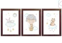 Ver imagem 3 de 3 Quadros Decorativos Infantil Ursinho Coelhinho Balão Nuvem:branca