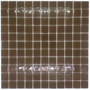 Pastilha de Vidro Cristal para Cozinha Banheiro 30x30 Marrom