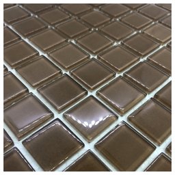 Pastilha de Vidro Cristal para Cozinha Banheiro 30x30 Marrom - 2