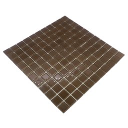 Pastilha de Vidro Cristal para Cozinha Banheiro 30x30 Marrom - 4