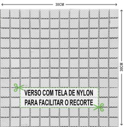 Pastilha de Vidro Cristal para Cozinha Banheiro 30x30 Marrom - 7