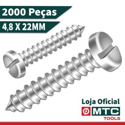 PARAFUSO ATARRAXANTE C. PANELA 4,8 X 22MM FENDA - 2000Pçs - 3
