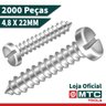 PARAFUSO ATARRAXANTE C. PANELA 4,8 X 22MM FENDA - 2000Pçs - 3