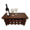 Ver imagem 3 de Adega Vinho Madeira 10 Garrafas Tipo Mesinha Imbuia C05