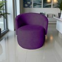 Ver imagem 7 de Poltrona Decorativa Beatriz Orgânica Veludo Roxo