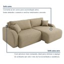 Ver imagem 7 de Sofá Cama Modular Orgânico Retrátil 4 Lugares 270cm Base Madeira Maciça Cancún