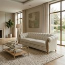 Ver imagem 6 de Sofá Living Capitone 2 Lugares Milano 188 cm Pes Madeira Courino Tcs 725 Moll