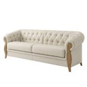 Ver imagem 1 de Sofá Living Capitone 2 Lugares Milano 188 cm Pes Madeira Courino Tcs 725 Moll