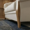 Ver mais imagens de Sofá Living Capitone 2 Lugares Milano 188 cm Pes Madeira Courino Tcs 725 Moll