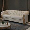 Ver imagem 2 de Sofá Living Capitone 2 Lugares Milano 188 cm Pes Madeira Courino Tcs 725 Moll