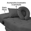 Ver imagem 5 de Maca Lash Designer Cilios Luxo Estofada com Massagem Bouclê Cinza Grafite