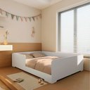 Ver imagem 1 de Cama Infantil de Casal Montessoriana em 100% MDF Premium Mark Branco/Tx