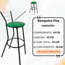 Ver imagem 4 de Banqueta Banco Alto Cozinha Alta Bar Bistro Area Americana:verde