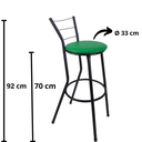 Ver imagem 2 de Banqueta Banco Alto Cozinha Alta Bar Bistro Area Americana:verde