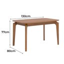 Ver imagem 2 de Mesa para Sala de Jantar Ficus 130cm Tampo em Mdf Madeira/cinamomo