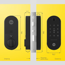 Ver imagem 5 de Fechadura Digital Lia Preto Fosco Rolete Biometria Senha