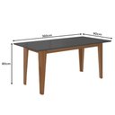 Ver imagem 4 de Conjunto Sala de Jantar Mesa com Tampo Chanfrado Liz 6 Cadeiras Estofadas Jade Poliman