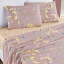 Ver imagem 1 de Jogo de Cama Casal King Size Florença 200 Fios Estampado 04 Peças Super Elegante:lilas