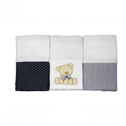 Fralda de Boca Urso Bolacha Marinho