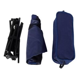 Cadeira Portátil Dobrável Pesca 140kg com Encosto Cor Azul - 4