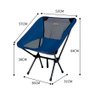 Cadeira Portátil Dobrável Pesca 140kg com Encosto Cor Azul - 3