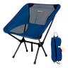 Cadeira Portátil Dobrável Pesca 140kg com Encosto Cor Azul - 2