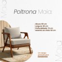 Ver imagem 7 de Kit 2 Poltronas Decorativas Modernas Maia Corino e Linho Cores Pé Castanho