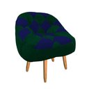 Ver imagem 3 de Kit 02 Poltrona Paloma Escritório Sala Pé Palito Suede Verde e Suede Azul Marinho - Dominic Decor
