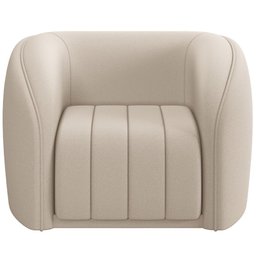 Kit Sofá 5 Lugares para Sala 332cm com 02 Poltronas Lazio M03 Veludo Bege - Lyam Decor - 5