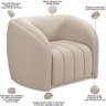 Kit Sofá 5 Lugares para Sala 332cm com 02 Poltronas Lazio M03 Veludo Bege - Lyam Decor - 7