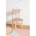 Ver imagem 2 de Kit 4 Cadeiras Infantil para Refeitório Assento e Encosto Rosa Base Madeira