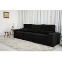 Ver imagem 2 de Sofá Retrátil e Reclinável com 2,50m de Largura em Tecido Suede:preto