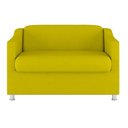 Ver imagem 4 de Sofá Namoradeira 2 Lugares Tilla Sala de Espera Suede Cor:amarelo