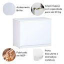 Ver imagem 4 de Baú Organizador Multiuso Brinquedos Quarto Closet Alana:branco
